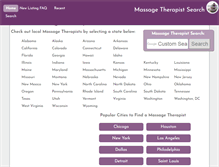 Tablet Screenshot of connecticut.massagetherapist-search.com