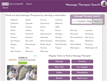 Tablet Screenshot of massagetherapist-search.com